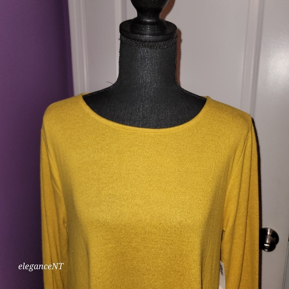 Old Navy Gold Swing Style L/S Dress Sz: M NWT - Picture 2 of 8